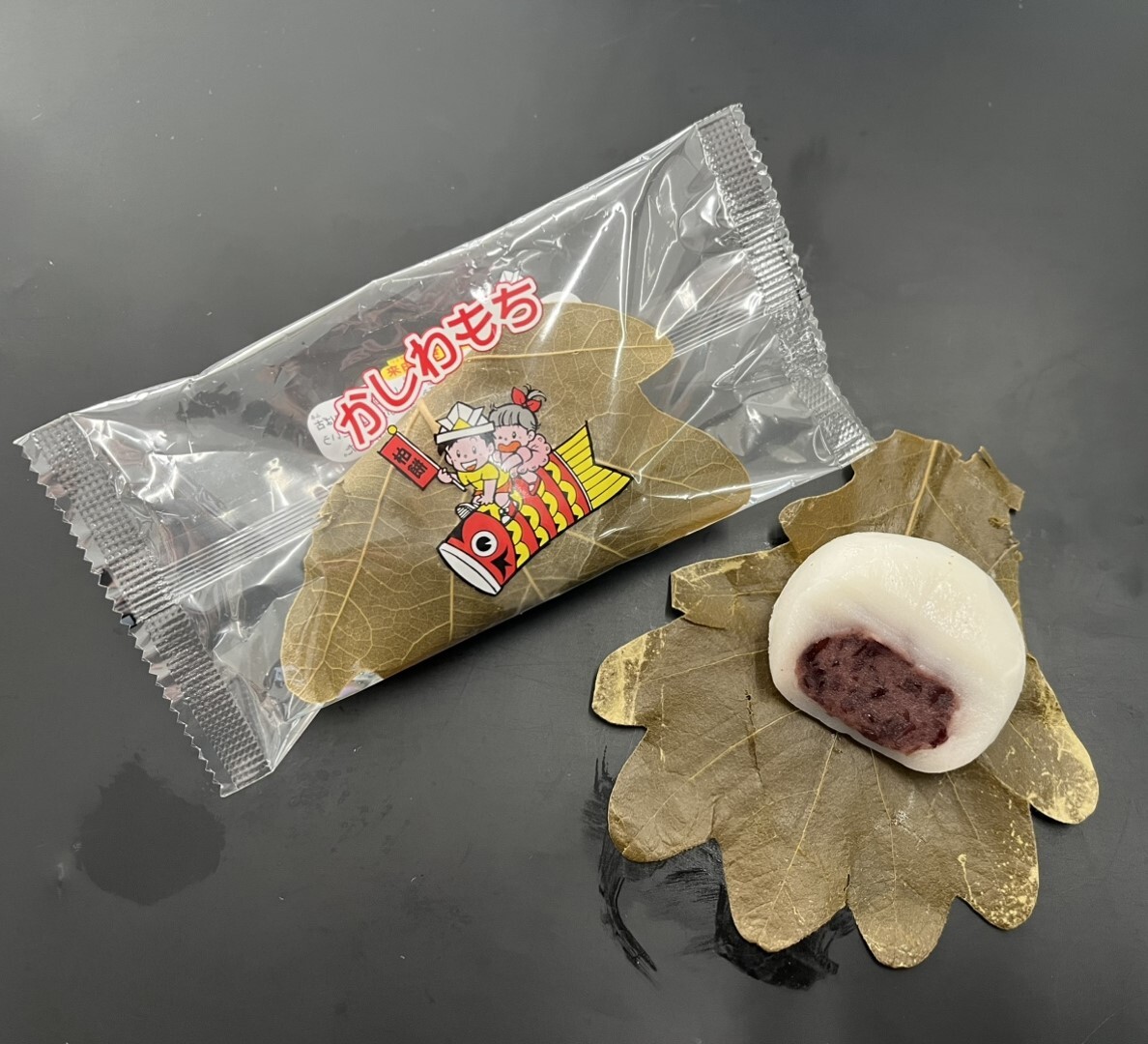 柏もち（白）粒あん　